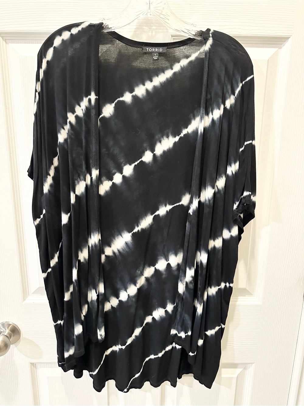 Torrid 1X Open Front Tie Dye Cardigan Top - Picture 2 of 8